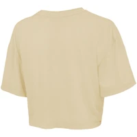 Women's Majestic Threads Pete Crow-Armstrong Cream Chicago Cubs Boxy Crop Top