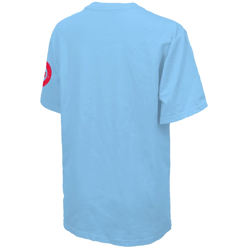 T-shirt surdimensionné bleu clair pour femme Majestic Threads Pete Crow-Armstrong avec nom et numéro des Chicago Cubs
