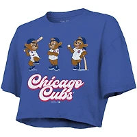 T-shirt court et ample Majestic Threads Royal Chicago Cubs pour femme