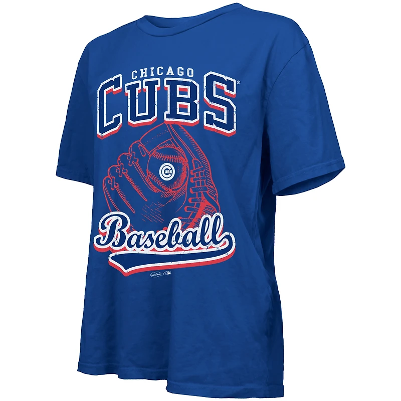 T-shirt surdimensionné pour femme Majestic Threads Royal Chicago Cubs