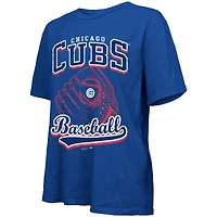 T-shirt surdimensionné pour femme Majestic Threads Royal Chicago Cubs