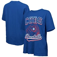 T-shirt surdimensionné pour femme Majestic Threads Royal Chicago Cubs