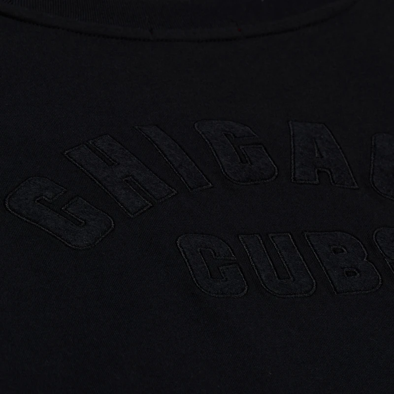 T-shirt court noir pour femme Mitchell & Ness Chicago Cubs Cooperstown Collection Phantom