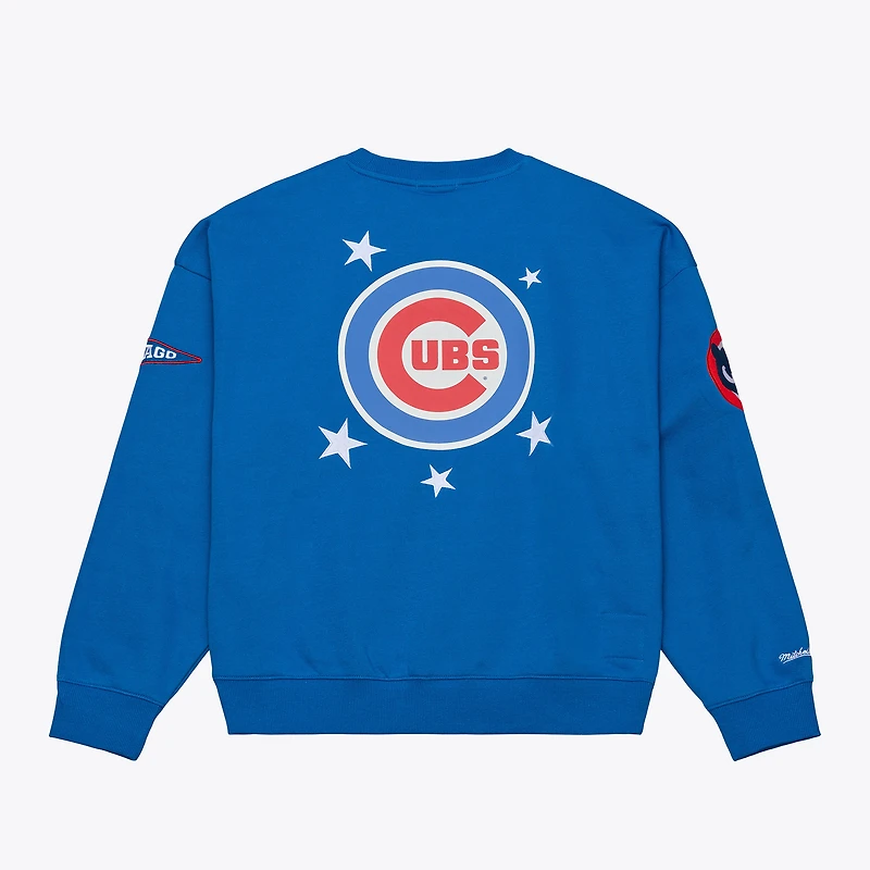 Women's Mitchell & Ness Royal Chicago Cubs Pep Rally Sweatshirt