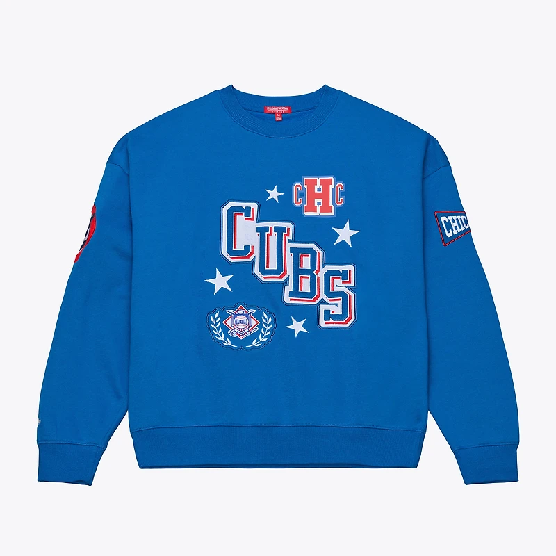 Sweat-shirt Mitchell & Ness Royal Chicago Cubs Pep Rally pour femmes