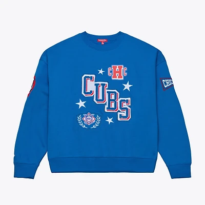 Sweat-shirt Mitchell & Ness Royal Chicago Cubs Pep Rally pour femmes