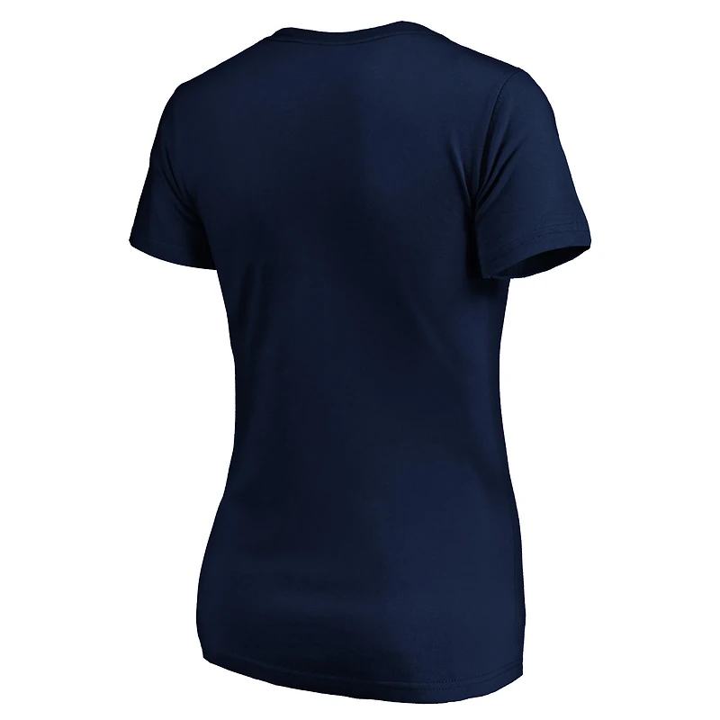 Women's  Royal Chicago Cubs Official Logo V-Neck T-Shirt
