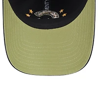 Casquette ajustable 9TWENTY pour la Journée des Forces armées 2024 des Chicago Cubs New Era noire pour femme