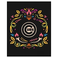 Women's New Era Black Chicago Cubs Día de los Muertos V-Neck T-Shirt
