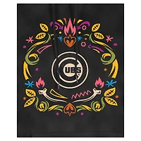 Women's New Era Black Chicago Cubs Día de Muertos Mineral Wash Hoodie Sweatshirt