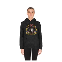 Sweat à capuche noir délavage minéral New Era pour femme des Chicago Cubs Día de Muertos