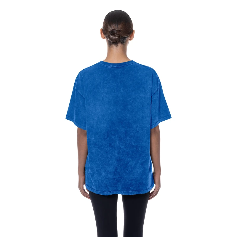 T-shirt oversize bleu délavé minéral des Chicago Cubs pour femme New Era