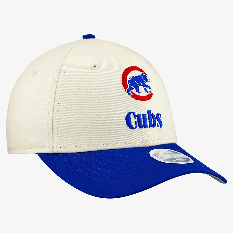 Women's New Era Cream/Royal Chicago Cubs Primary 9FORTY M-Crown Adjustable Hat