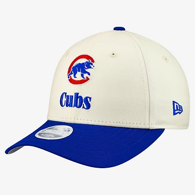 Women's New Era Cream/Royal Chicago Cubs Primary 9FORTY M-Crown Adjustable Hat