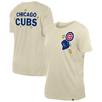 T-shirt New Era crème pour femme avec étoiles et casquette des Chicago Cubs