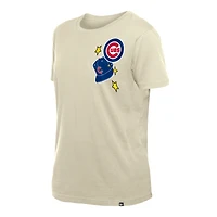 T-shirt New Era crème pour femme avec étoiles et casquette des Chicago Cubs