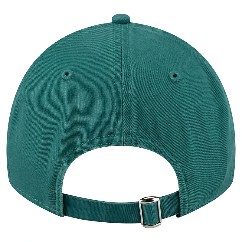 Women's New Era  Dark Green Chicago Cubs Floral Stitch 9TWENTY Adjustable Hat