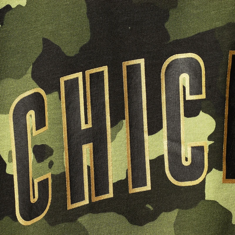 Women's New Era Green Chicago Cubs 2022 MLB Armed Forces Day Camo Racerback Tank Top