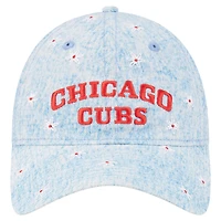 Women's New Era  Light Blue Chicago Cubs Daisy All Over 9TWENTY Adjustable Hat
