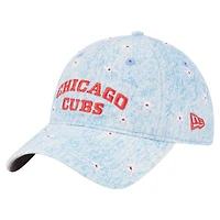 Women's New Era  Light Blue Chicago Cubs Daisy All Over 9TWENTY Adjustable Hat