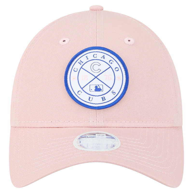 Casquette ajustable Bloom 9TWENTY rose New Era pour femme des Chicago Cubs