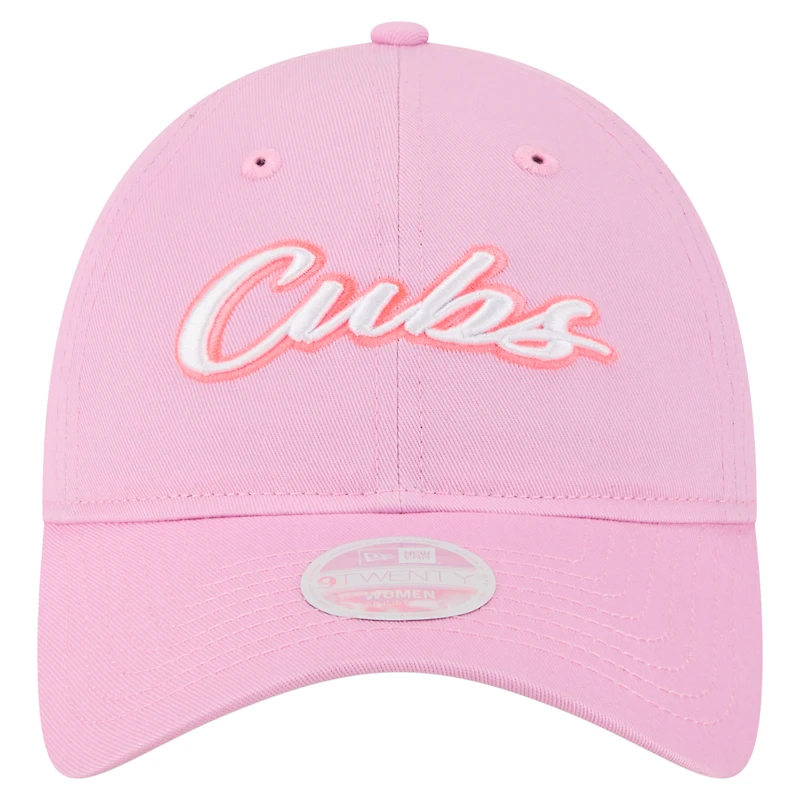 Casquette ajustable 9TWENTY rose New Era pour femme, Chicago Cubs, fête des mères