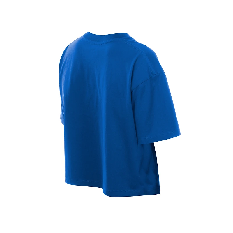 Women's New Era Royal Chicago Cubs Boxy Foil Logo T-Shirt