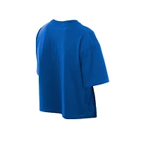 Women's New Era Royal Chicago Cubs Boxy Foil Logo T-Shirt