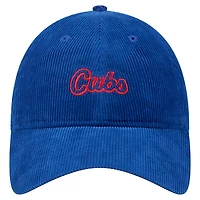 Casquette ajustable en velours côtelé 9TWENTY Royal Chicago Cubs de New Era pour femme