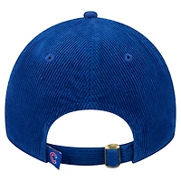 Casquette ajustable en velours côtelé 9TWENTY Royal Chicago Cubs de New Era pour femme