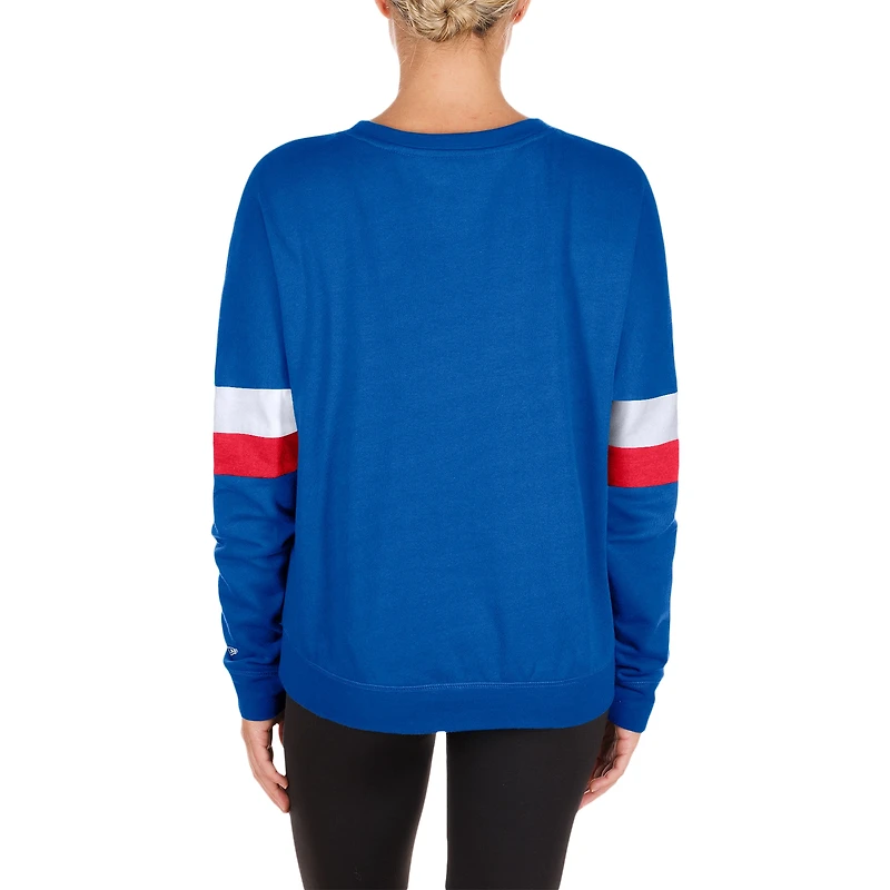 Women's New Era Royal Chicago Cubs Game Day Crew Pullover Sweatshirt