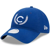 Casquette ajustable New Era Royal Chicago Cubs Leaves 9TWENTY pour femme
