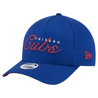 Casquette ajustable New Era Royal Chicago Cubs Metallic A-Frame 9FORTY pour femme
