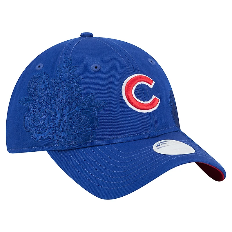 Women's New Era Royal Chicago Cubs Roses 9TWENTY Adjustable Hat