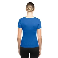 T-shirt à lacets rétro Chicago Cubs Royal New Era pour femme