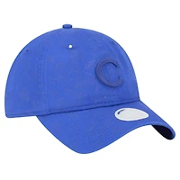 Casquette ajustable 9TWENTY à motif floral ton sur ton des Royal Chicago Cubs de New Era pour femme