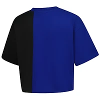 T-shirt court boxy recyclé colorblock des Chicago Cubs de New Era pour femme