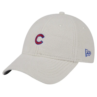 Casquette ajustable Chrome Cozy 9FORTY pour femme New Era blanche des Chicago Cubs