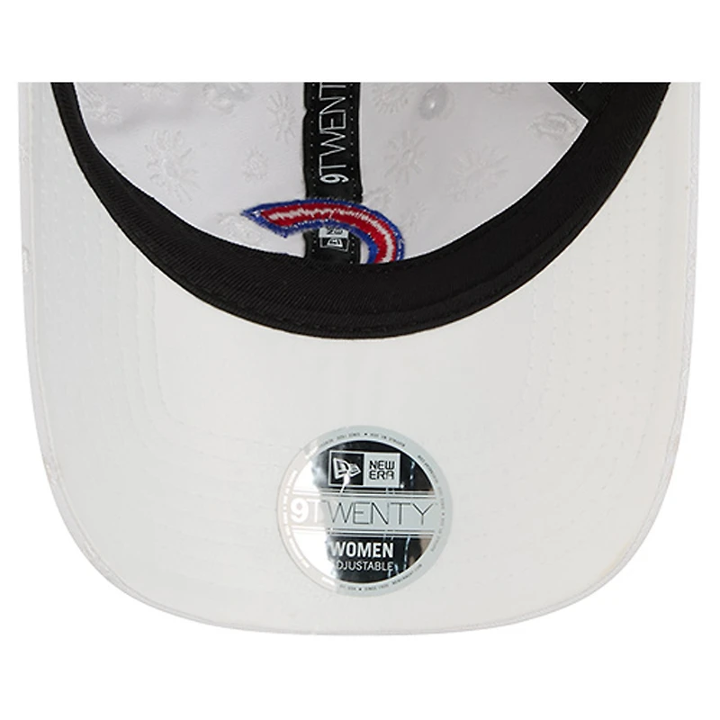 Women's New Era White Chicago Cubs Floral Mesh 9TWENTY Adjustable Hat