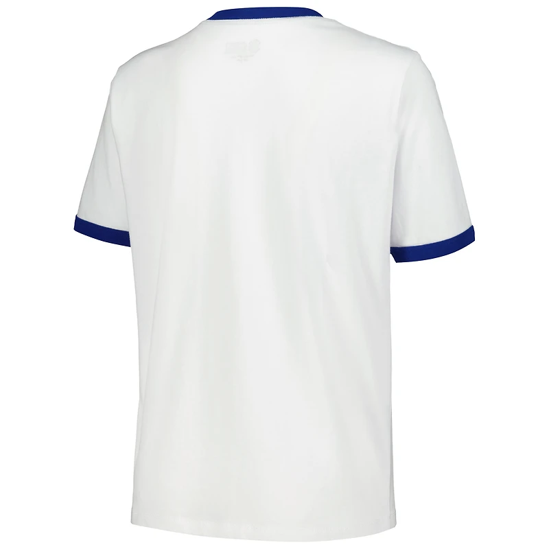 Women's New Era White Chicago Cubs Oversized Ringer T-Shirt