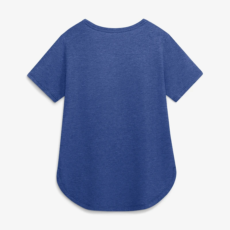 Women's Nike Heather Royal Chicago Cubs Arched Tri-Blend T-Shirt