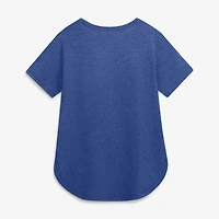 Women's Nike Heather Royal Chicago Cubs Arched Tri-Blend T-Shirt