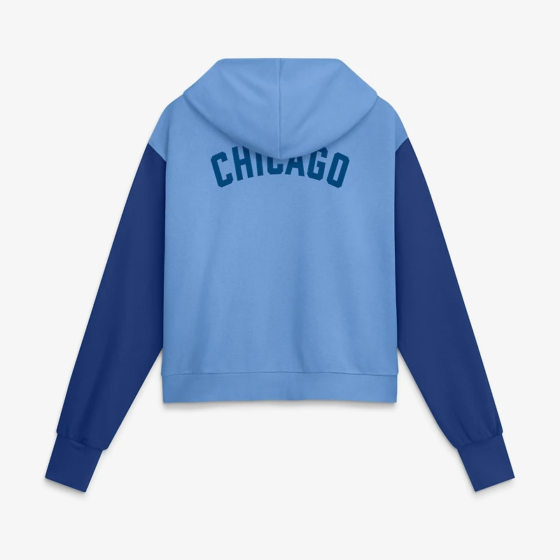 Women's Nike Light Blue/Royal Chicago Cubs Cooperstown Collection Cropped Full-Zip Hoodie