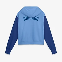 Women's Nike Light Blue/Royal Chicago Cubs Cooperstown Collection Cropped Full-Zip Hoodie