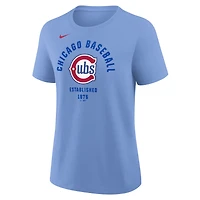 Women's Nike Light Blue Chicago Cubs Alternate T-Shirt