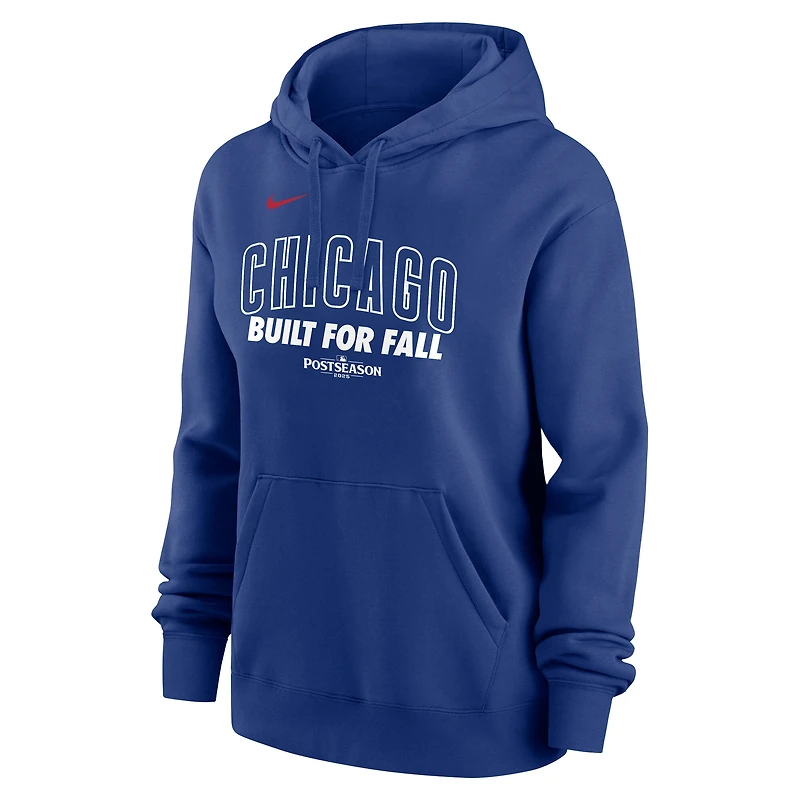 Women's Nike  Royal Chicago Cubs 2025 MLB Postseason Authentic Collection Therma Hoodie