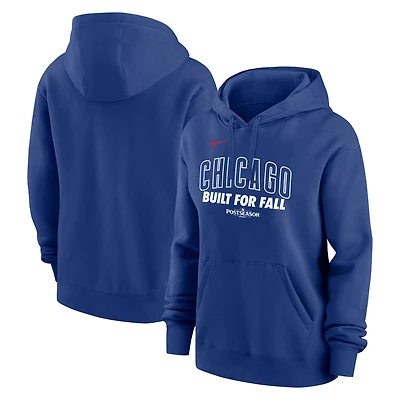 Women's Nike  Royal Chicago Cubs 2025 MLB Postseason Authentic Collection Therma Hoodie