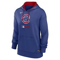 Sweat à capuche Nike Royal Chicago Cubs Authentic Collection Therma pour femme