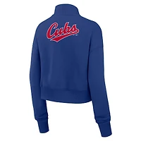 Sweat-shirt en molleton demi-zippé Nike Royal Chicago Cubs Cooperstown Collection Phoenix pour femme