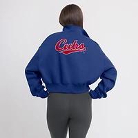 Sweat-shirt en molleton demi-zippé Nike Royal Chicago Cubs Cooperstown Collection Phoenix pour femme